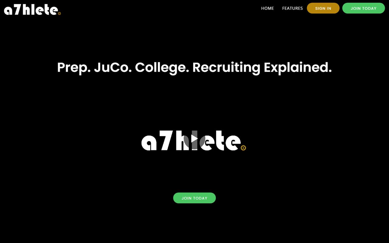 Screenshot of the a7hlete (All Athletic) website