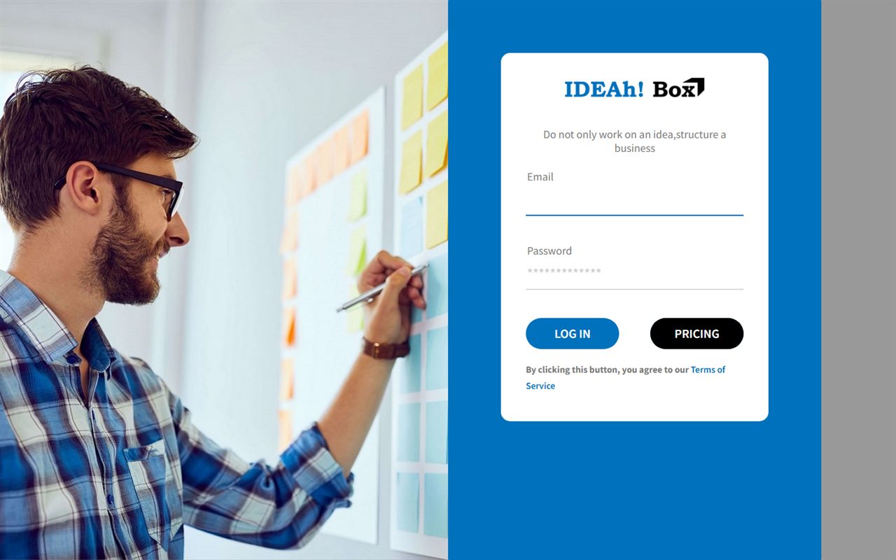 Screenshot of the Ideah!Box website